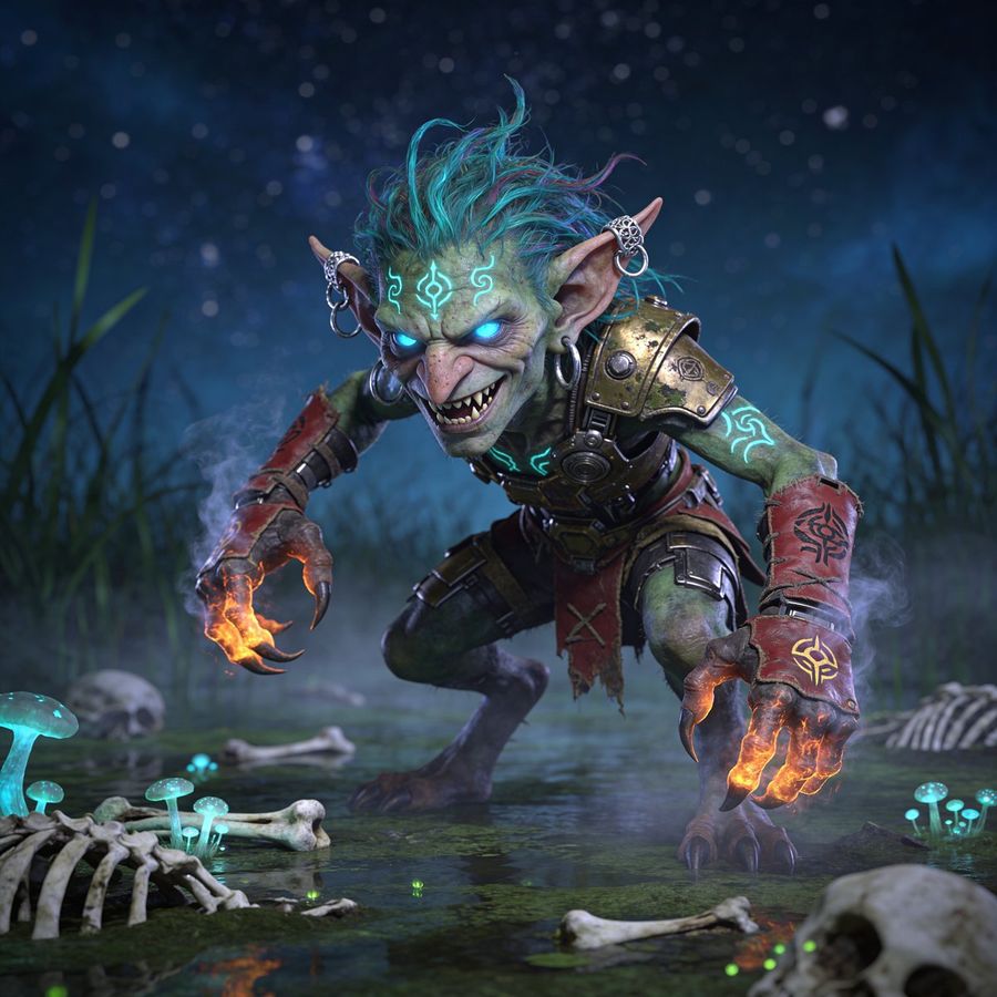 Goblin Shaman Swamp Art — GPT Image 2 image prompt example