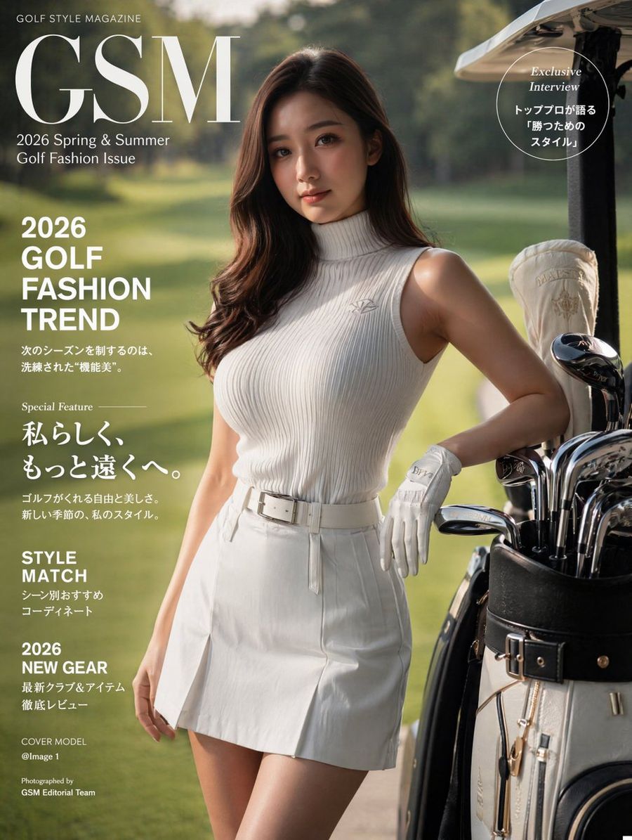 Golf Fashion Magazine Cover — GPT Image 2 image prompt example