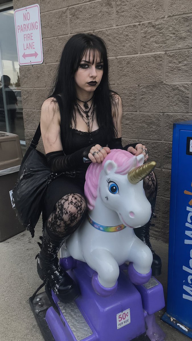 Goth Girl On Unicorn Ride — GPT Image 2 image prompt example
