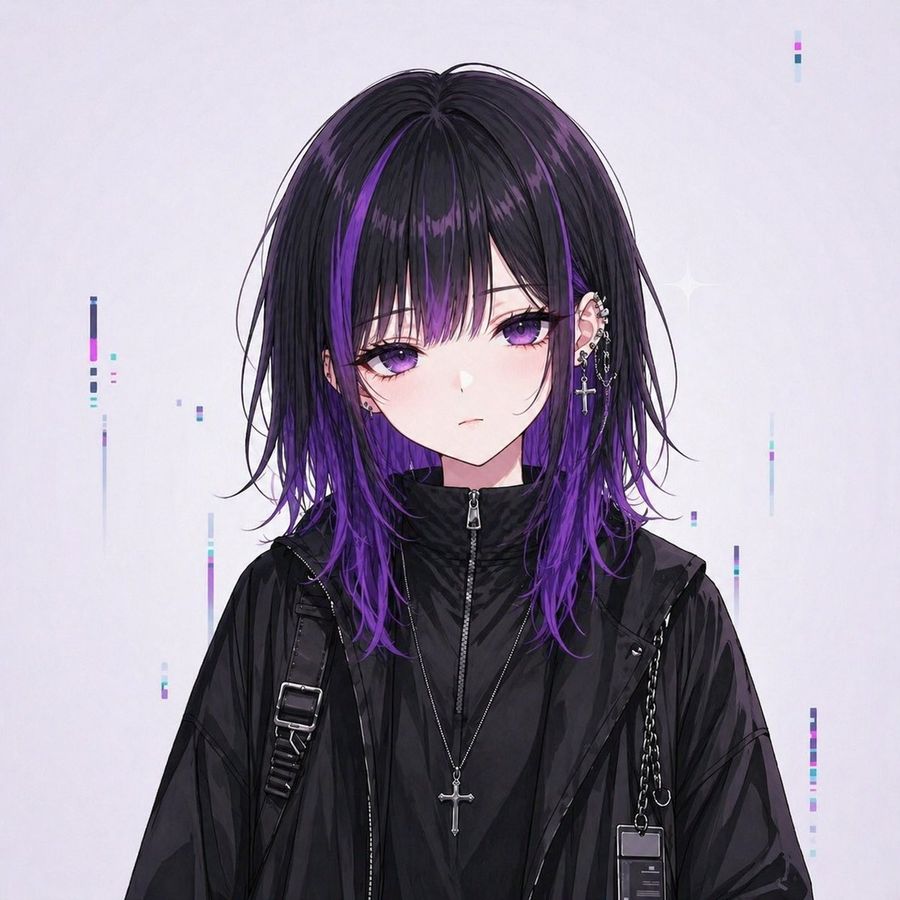 Goth Streetwear Anime Icon Portrait — GPT Image 2 image prompt example