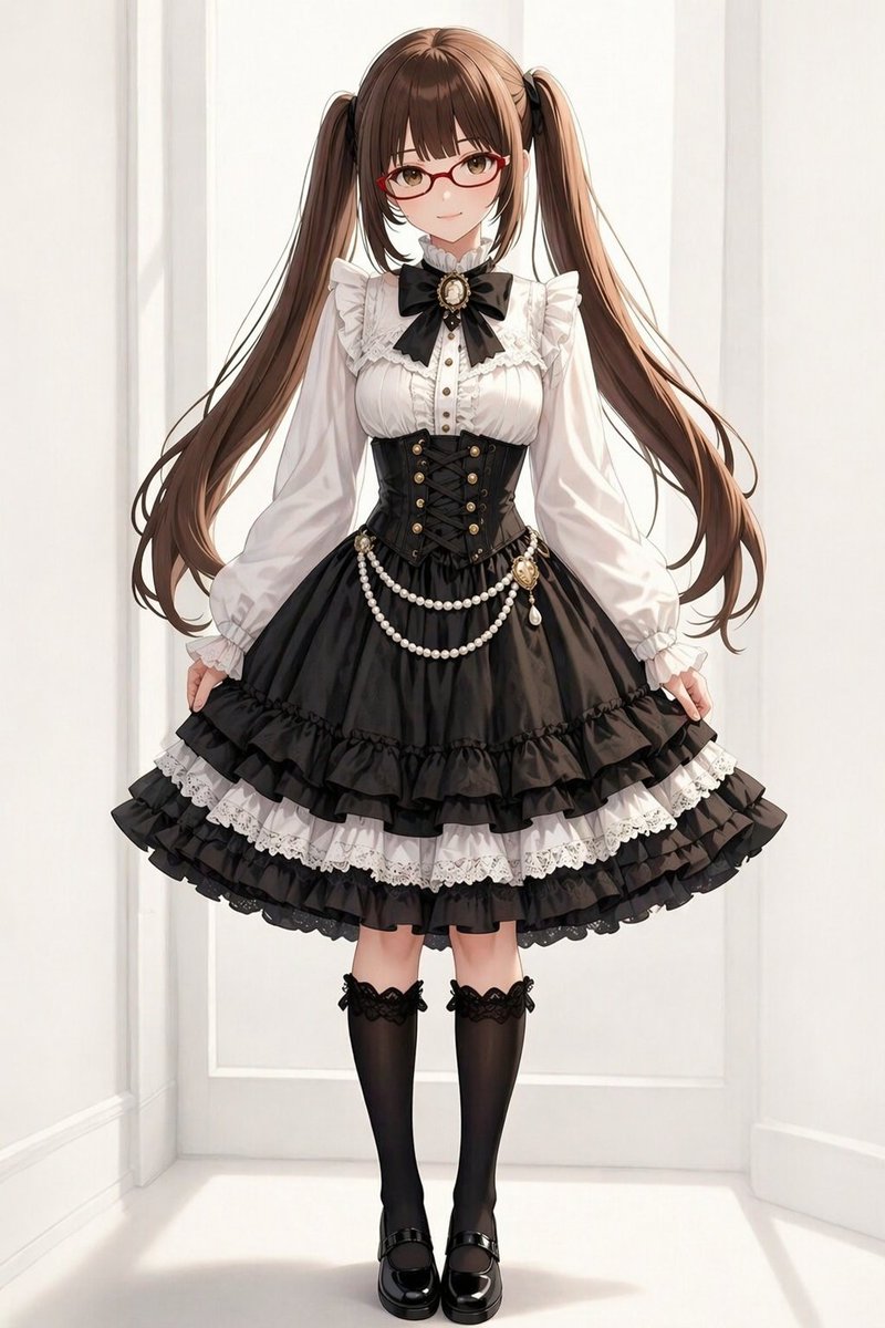 Gothic Lolita Twin Tail Full Body Portrait — GPT Image 2 image prompt example