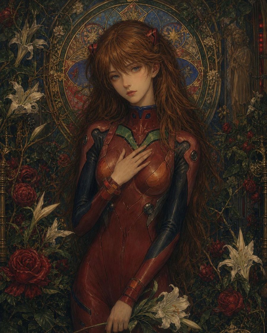 Gothic Mecha Saint Portrait — GPT Image 2 image prompt example