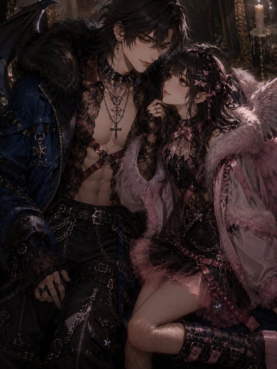 Gothic Winged Couple — GPT Image 2 image prompt example