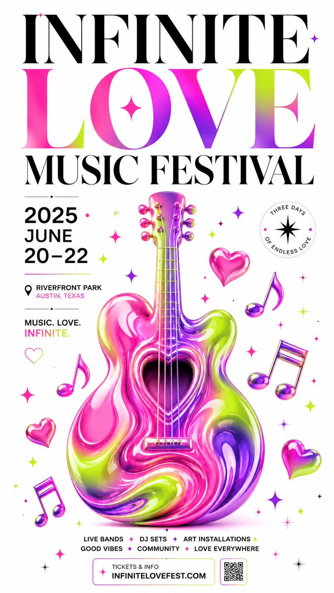 Gradient Music Festival Poster — GPT Image 2 image prompt example