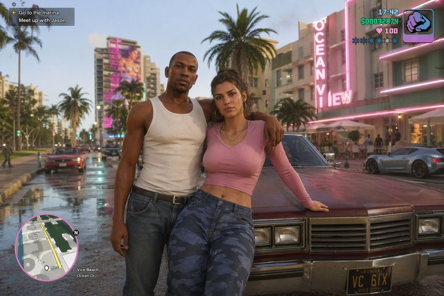Gta 6 Cj And Lucia Crossover — GPT Image 2 image prompt example