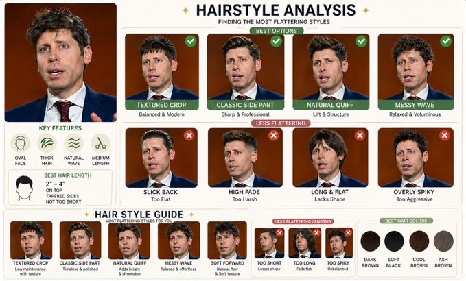Hairstyle Comparison Analysis — GPT Image 2 image prompt example
