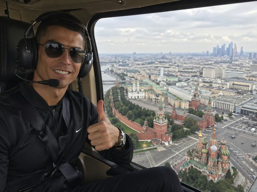 Helicopter Selfie Over Moscow — GPT Image 2 image prompt example