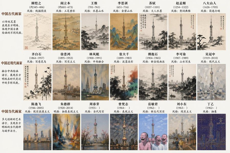 Historical Artist Style Landmark — GPT Image 2 image prompt example