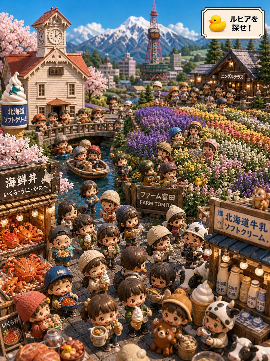 Hokkaido Hidden Duck Puzzle — GPT Image 2 image prompt example