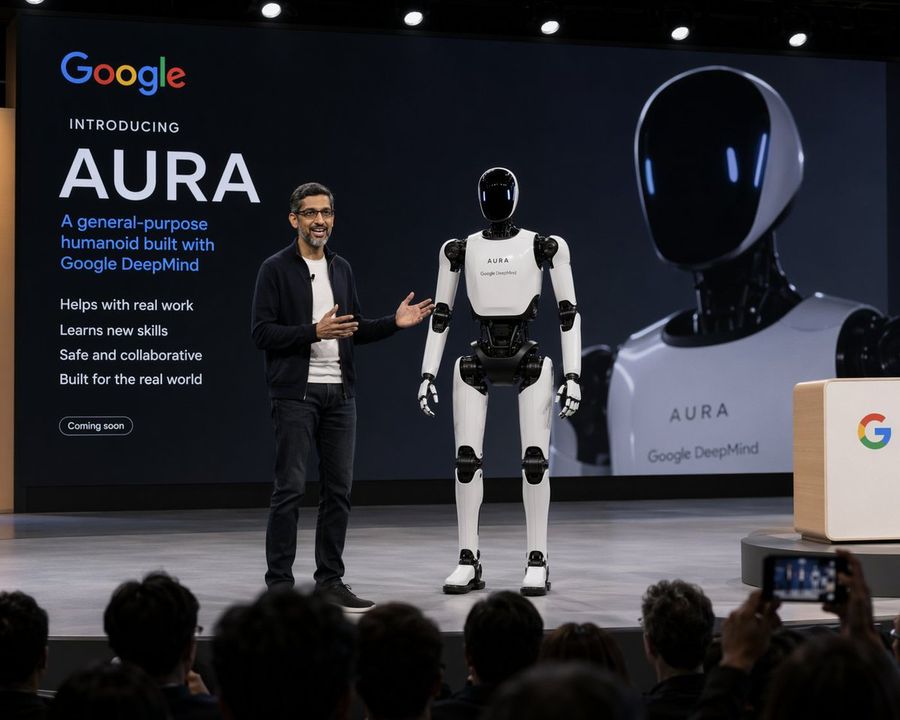 Humanoid Robot Keynote Reveal — GPT Image 2 image prompt example