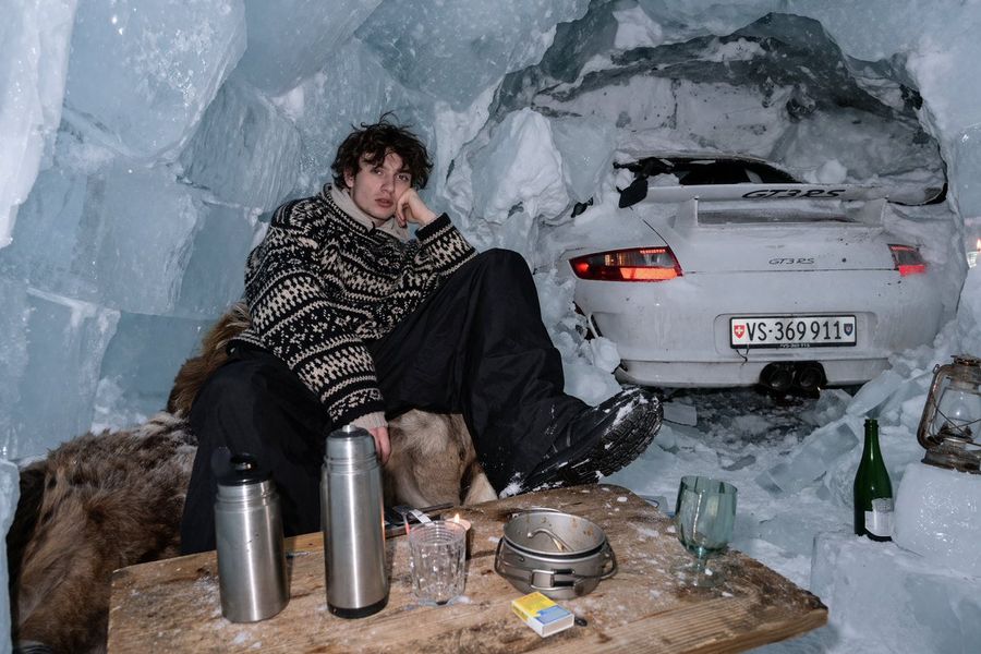 Ice Cave Flash Photography — GPT Image 2 image prompt example