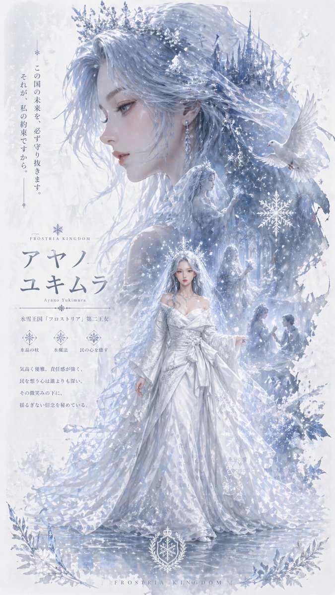 Ice Kingdom Princess Fantasy Poster — GPT Image 2 image prompt example