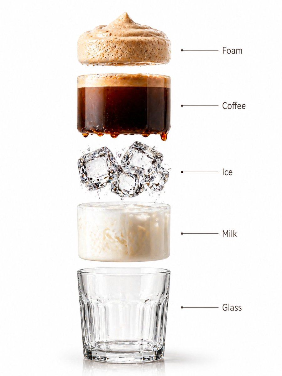 Iced Coffee Exploded Infographic — GPT Image 2 image prompt example