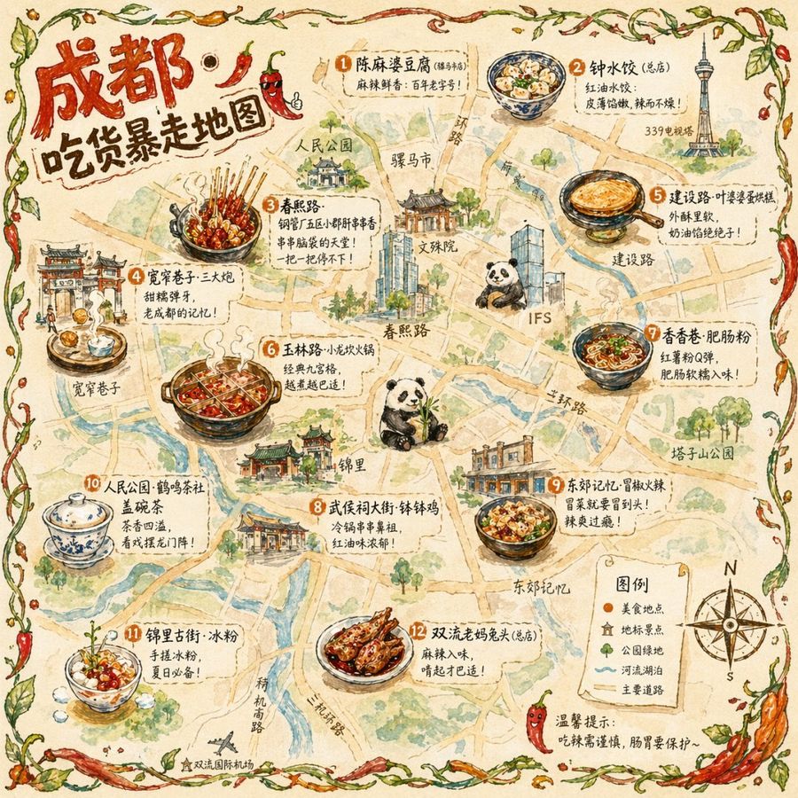 Illustrated City Food Map — generated with GPT Image 2