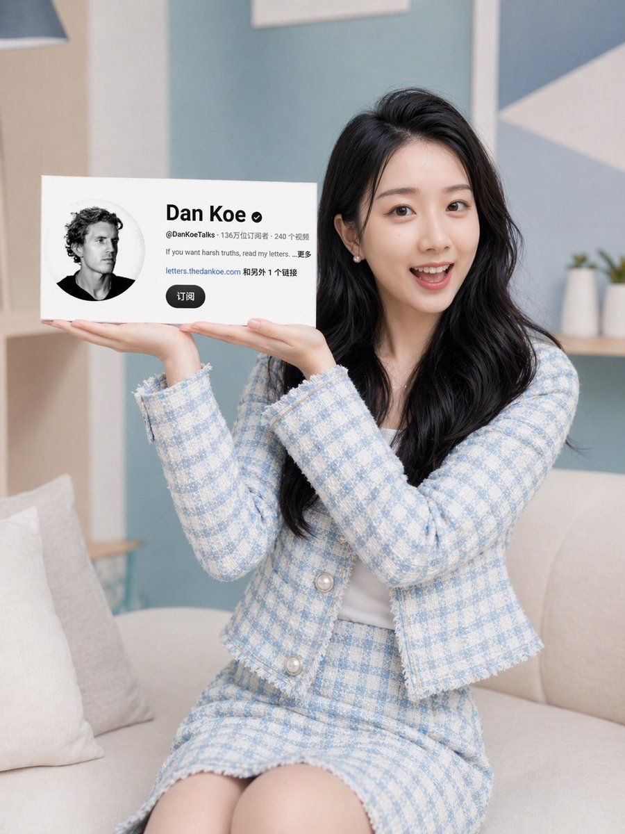 Influencer Holding Floating Profile Card — GPT Image 2 image prompt example