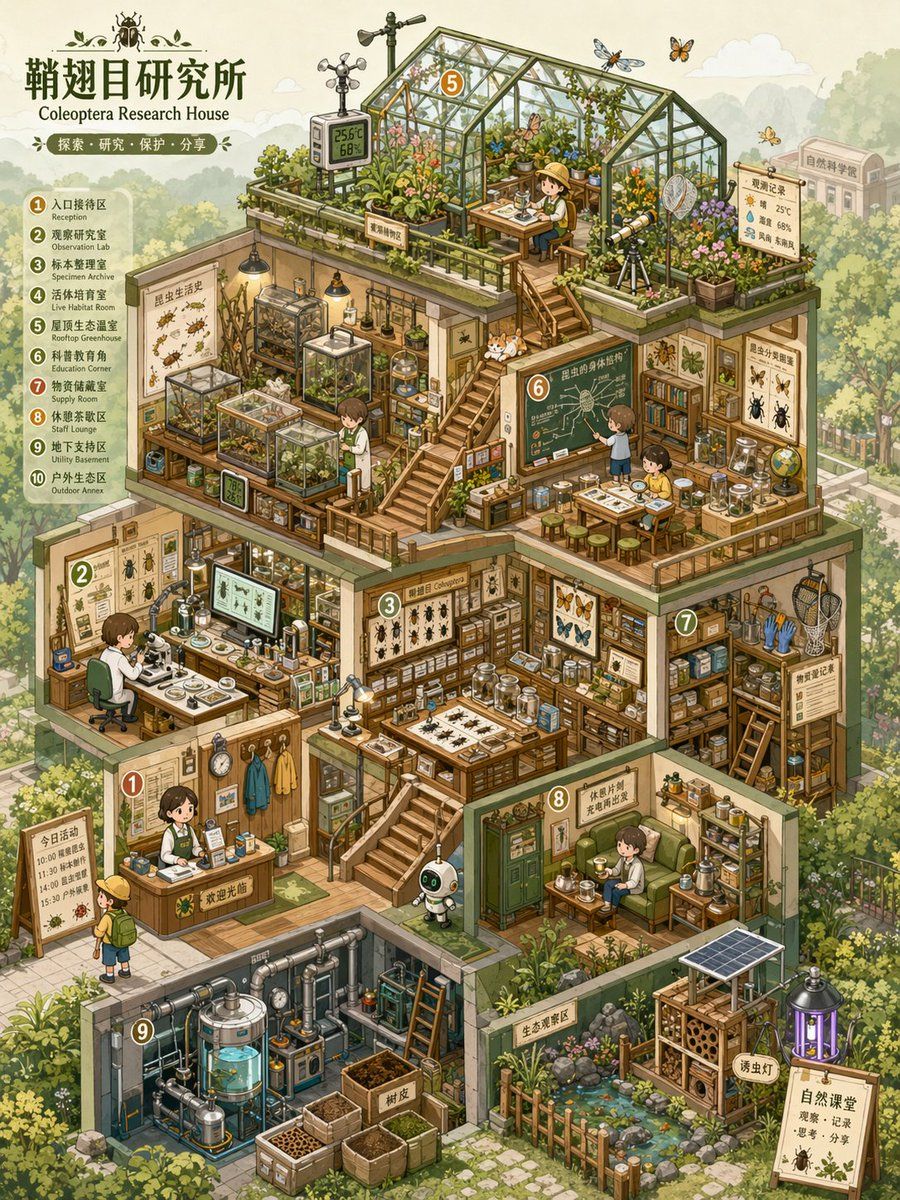 Isometric Micro World Cross Section Archive — GPT Image 2 image prompt example