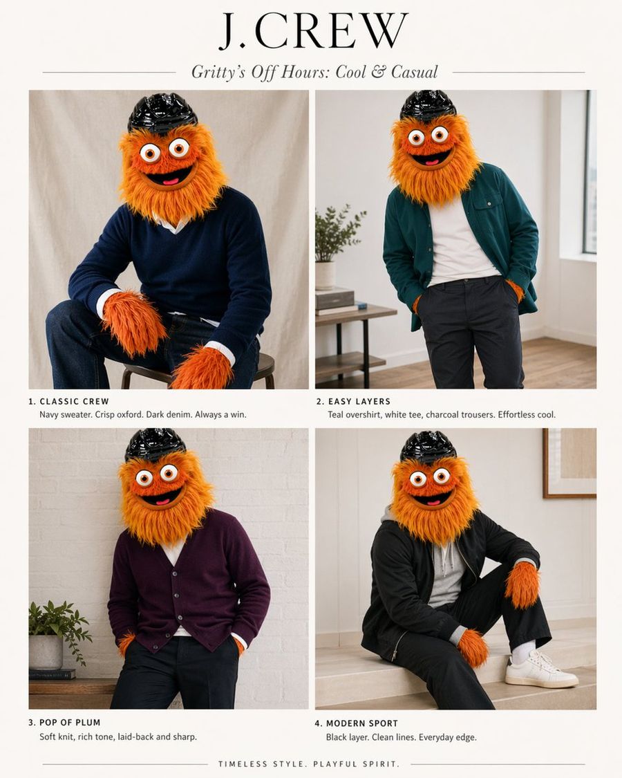 J Crew Mascot Fashion Editorial — GPT Image 2 image prompt example