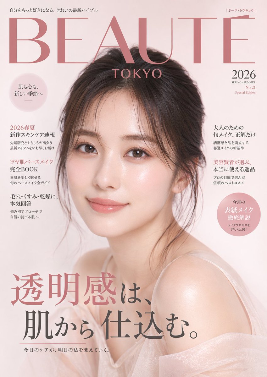 Japanese Beauty Magazine Cover — GPT Image 2 image prompt example