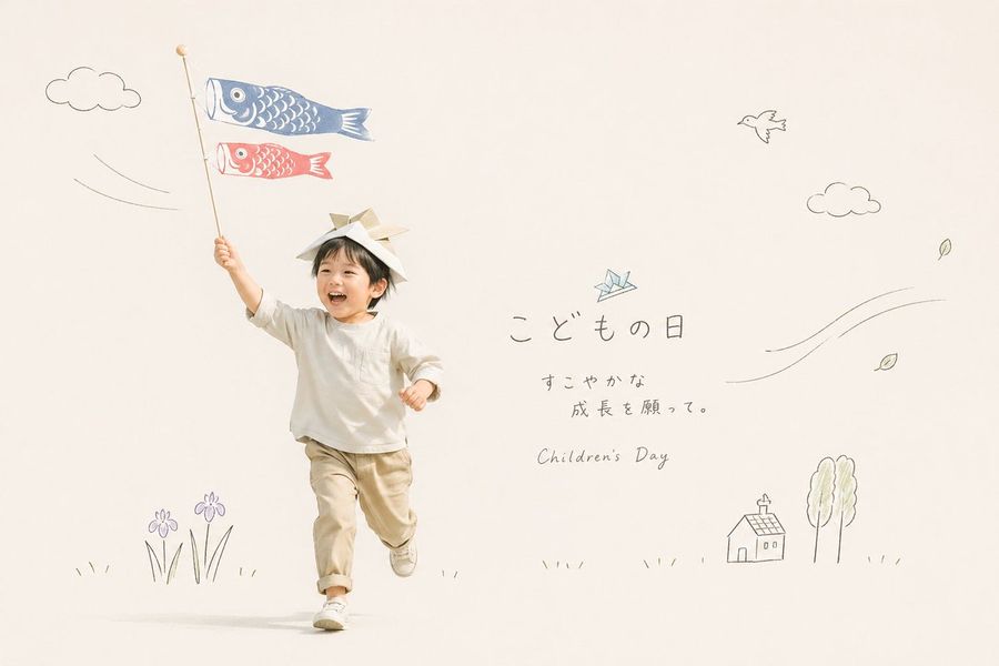Japanese Childrens Day Photo Card — GPT Image 2 image prompt example