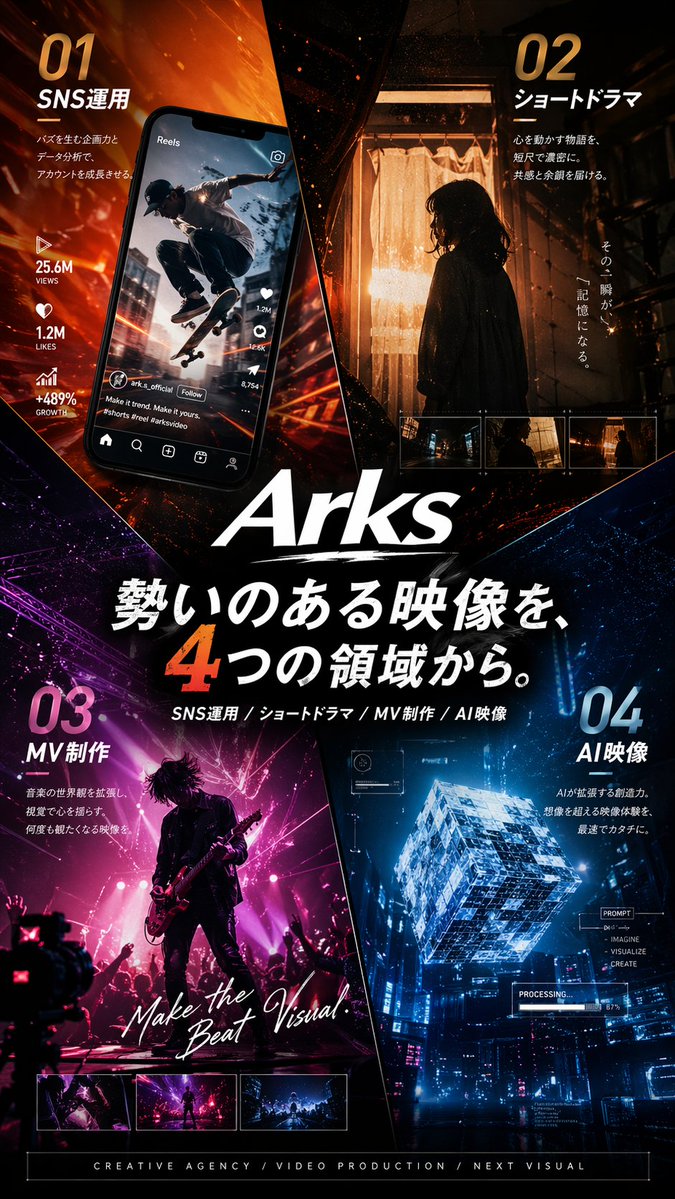 Japanese Creative Agency Poster — GPT Image 2 image prompt example
