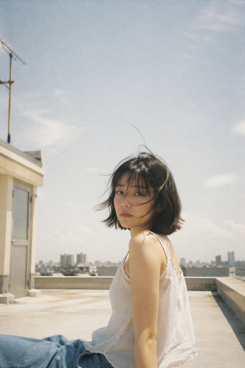 Japanese Film Aesthetic Rooftop — GPT Image 2 image prompt example