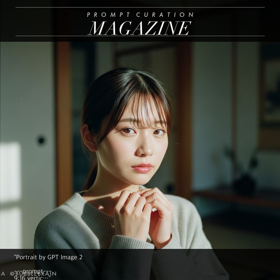 Japanese Fuji Film Style Portrait — GPT Image 2 image prompt example
