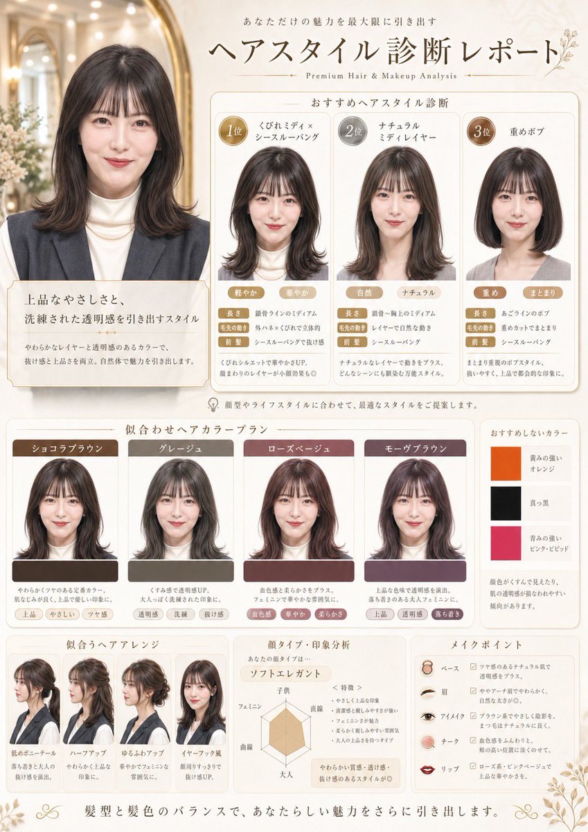 Japanese Hair Diagnosis Poster — GPT Image 2 image prompt example