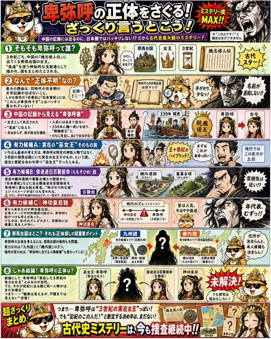 Japanese Himiko History Infographic Poster — GPT Image 2 image prompt example