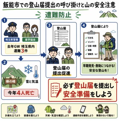 Japanese Mountain Safety Infographic — GPT Image 2 image prompt example
