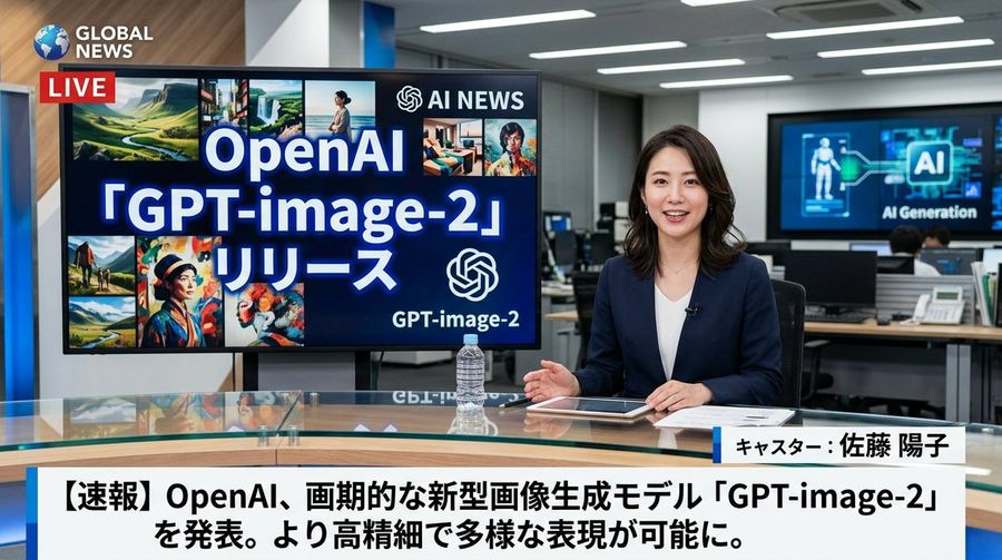 Japanese News Broadcast Mockup by @itnavi2022 — GPT Image 2 image prompt example