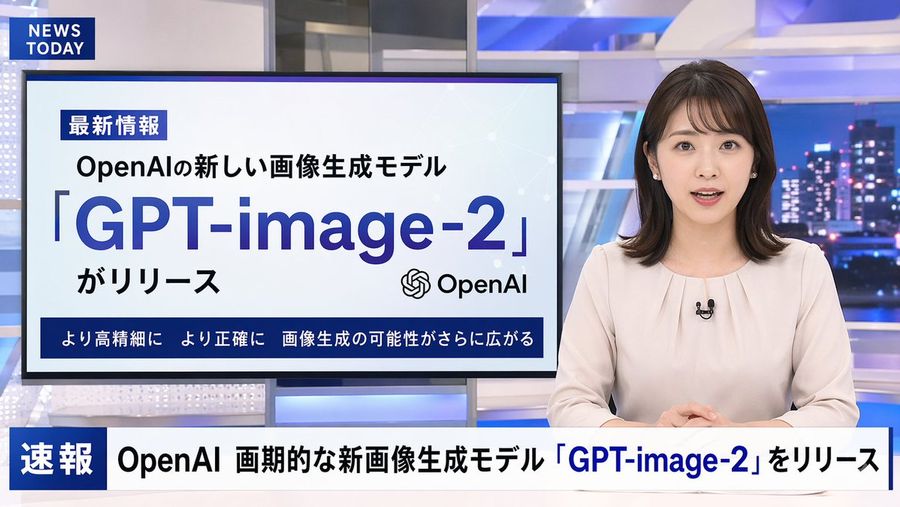 Japanese News Broadcast Mockup — GPT Image 2 image prompt example