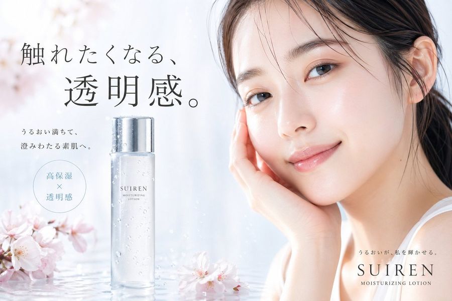 Japanese Skincare Lotion Ad — GPT Image 2 image prompt example