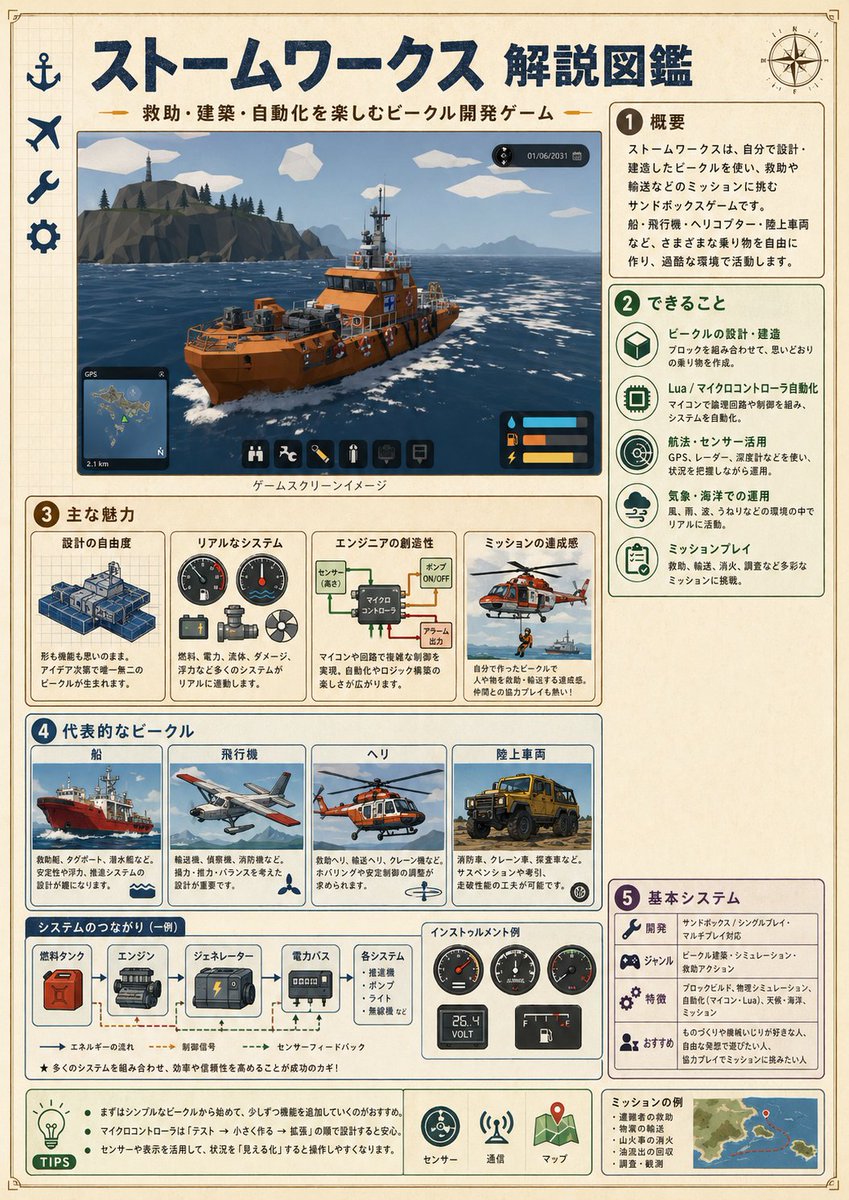 Japanese Stormworks Guide Infographic — GPT Image 2 image prompt example
