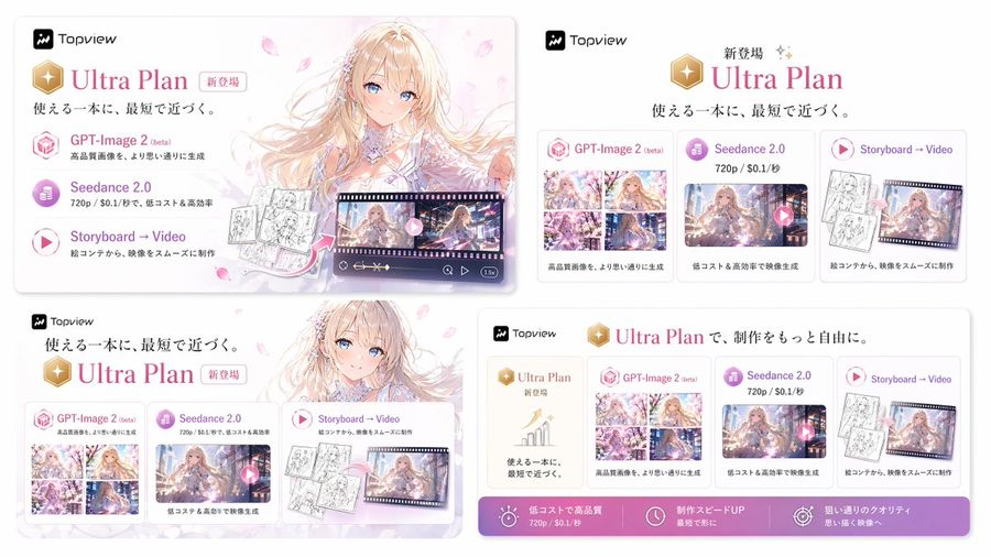 Japanese Ultra Plan Promo Storyboard — GPT Image 2 image prompt example