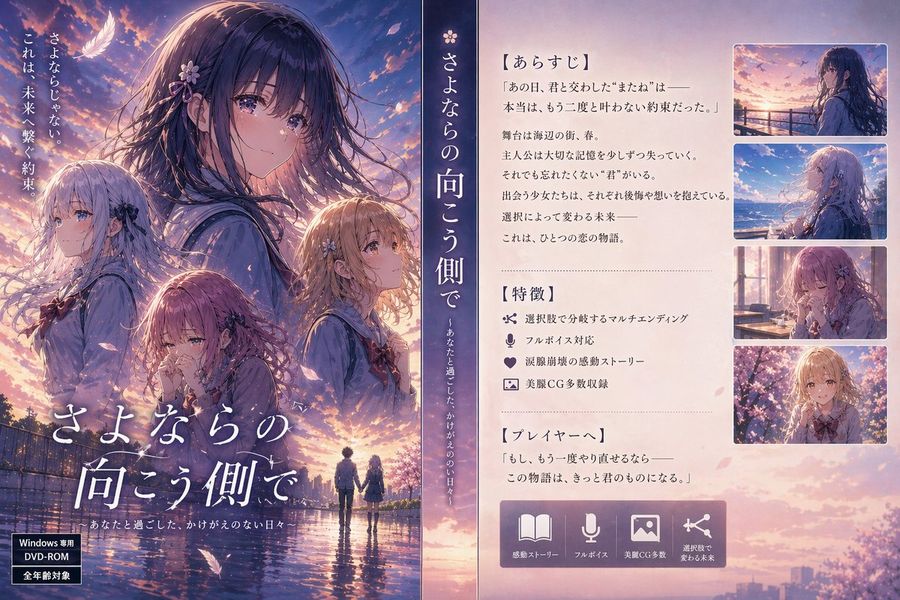 Japanese Visual Novel Promo Poster — GPT Image 2 image prompt example
