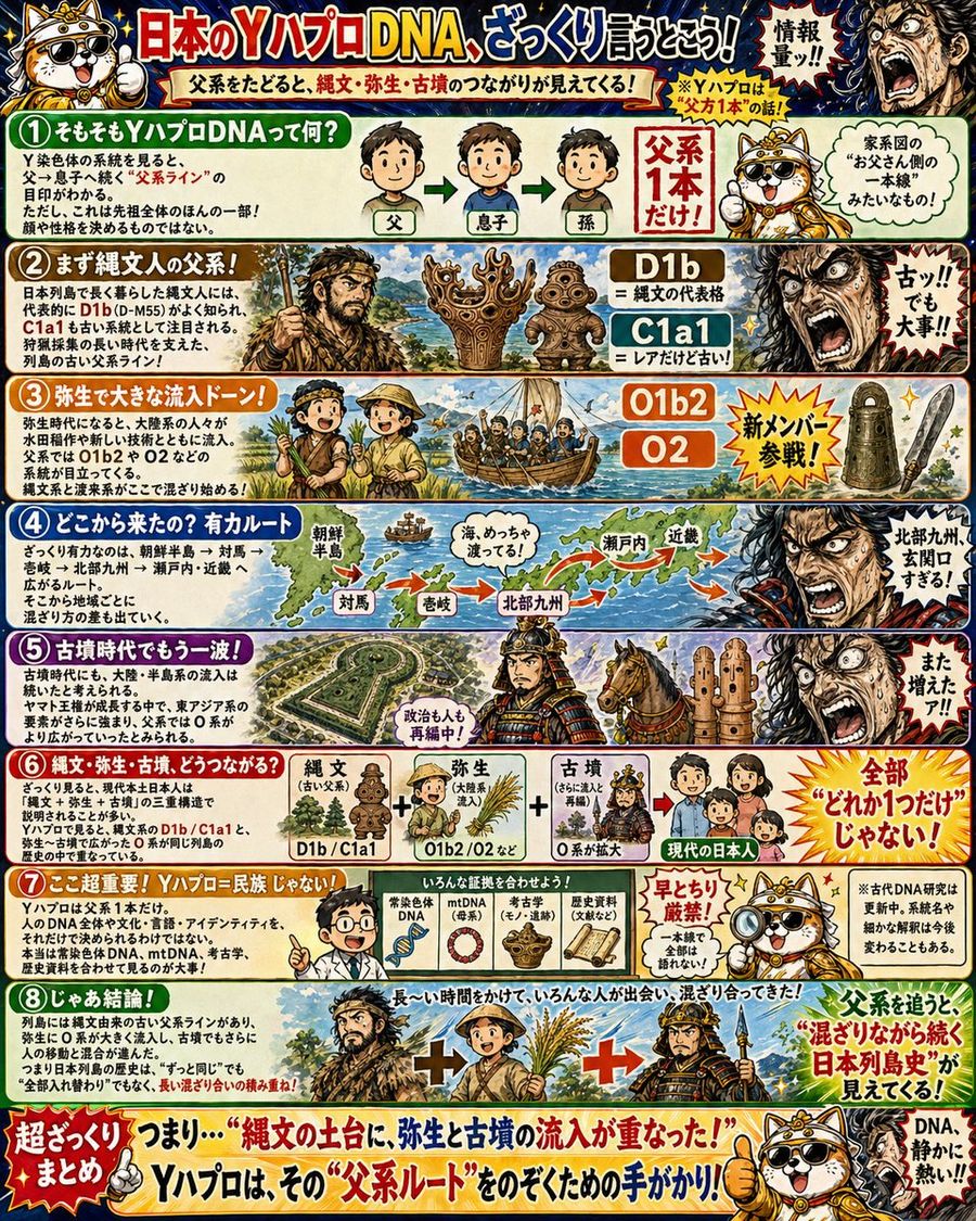 Japanese Y Dna History Infographic Poster — GPT Image 2 image prompt example