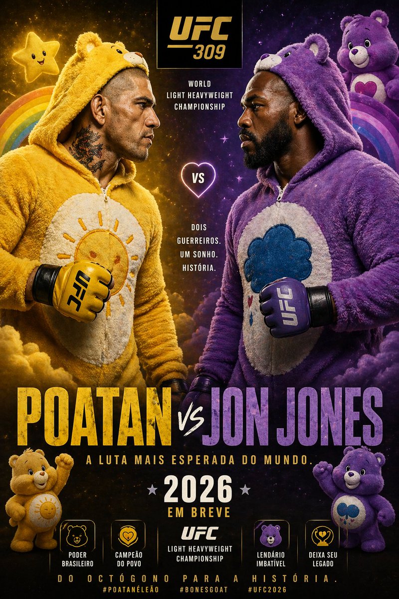 Jon Jones Vs Poatan Care Bears Style — GPT Image 2 image prompt example