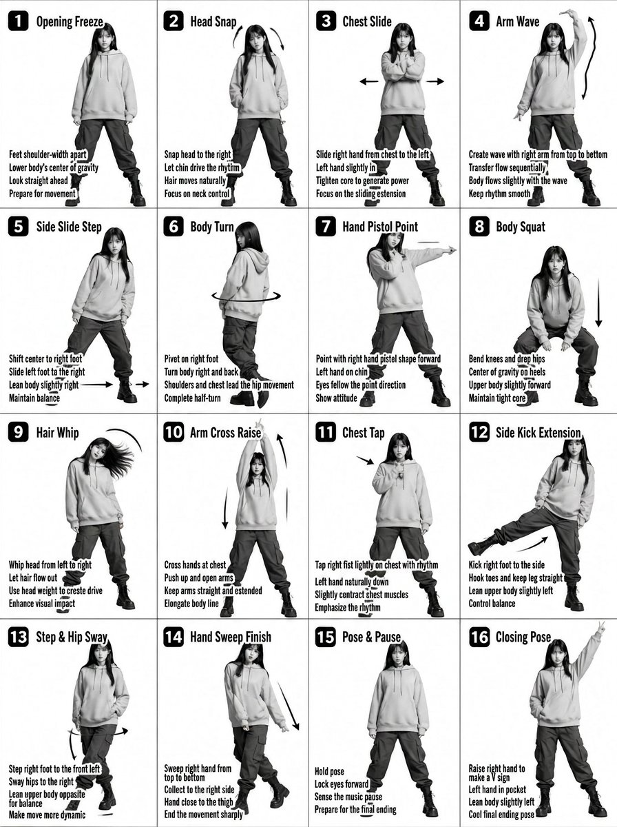 K Pop Dance Tutorial Poster Generator — GPT Image 2 image prompt example