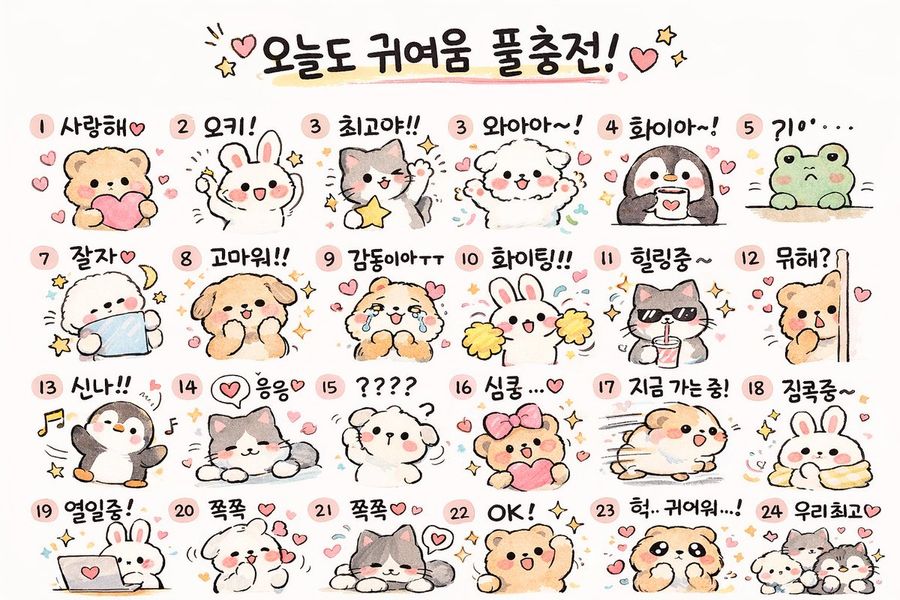 Kawaii Animal Sticker Sheet Generator — GPT Image 2 image prompt example