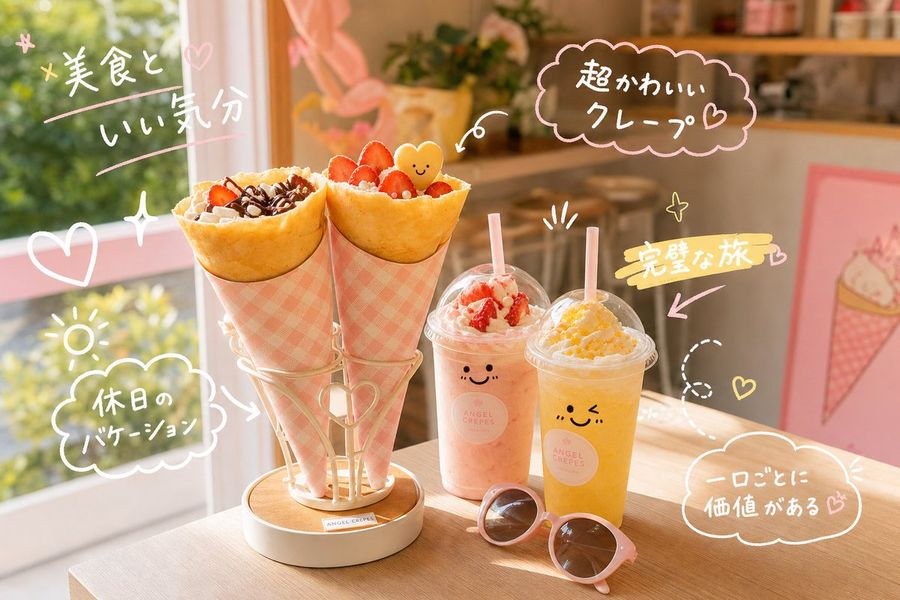 Kawaii Crepe Cafe Photo — GPT Image 2 image prompt example