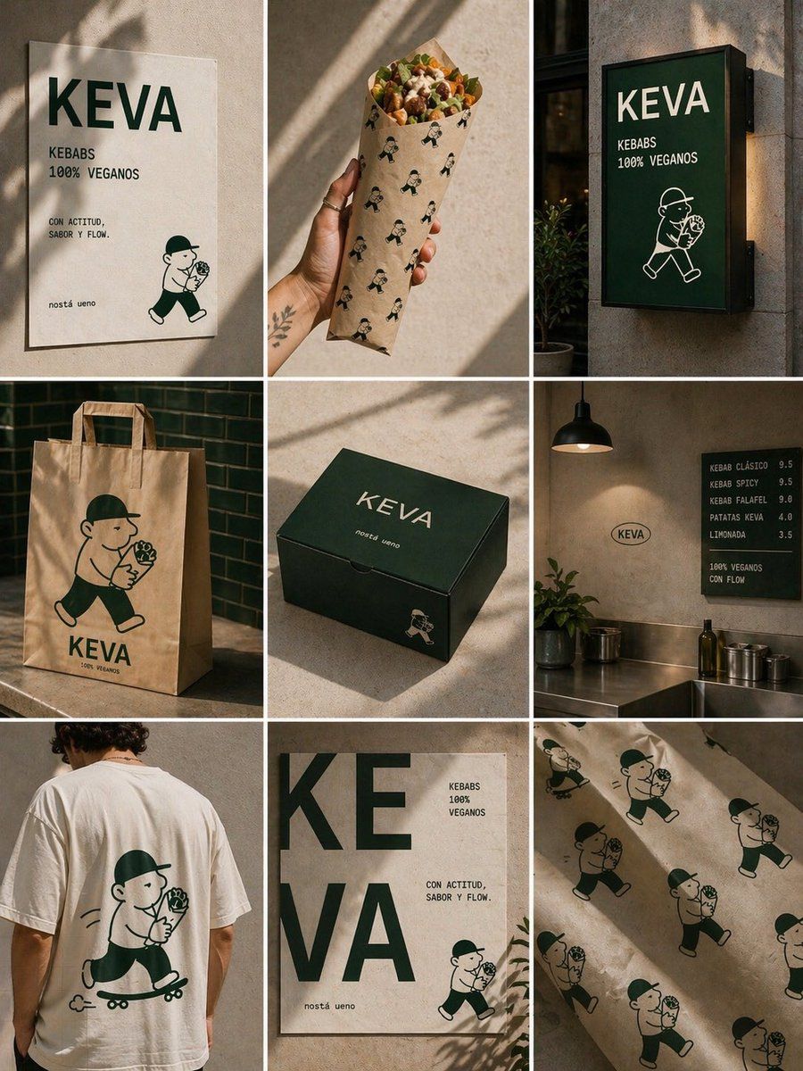 Keva Vegan Kebab Brand Moodboard — GPT Image 2 image prompt example