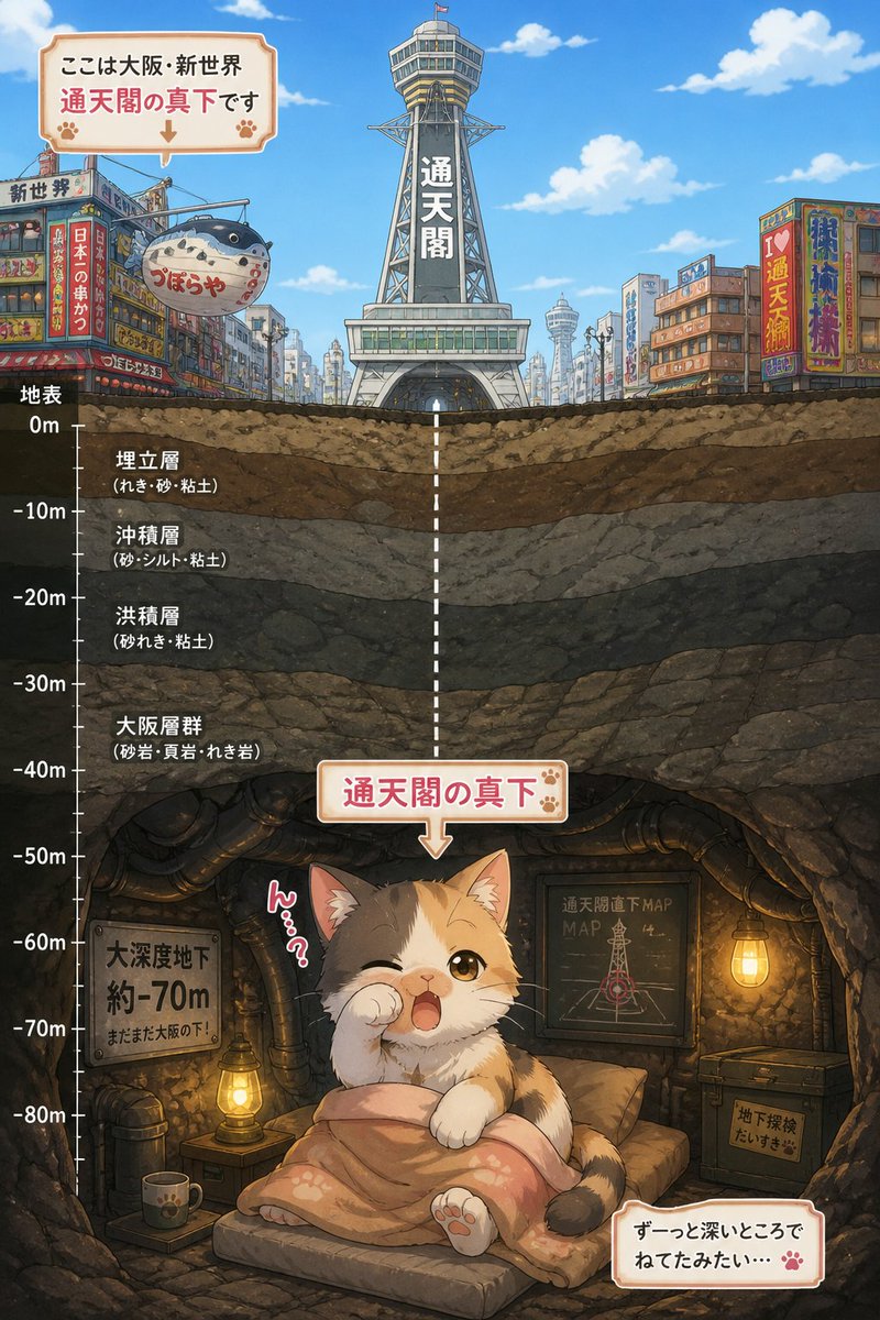 Kitten Tsutenkaku Cutaway — GPT Image 2 image prompt example