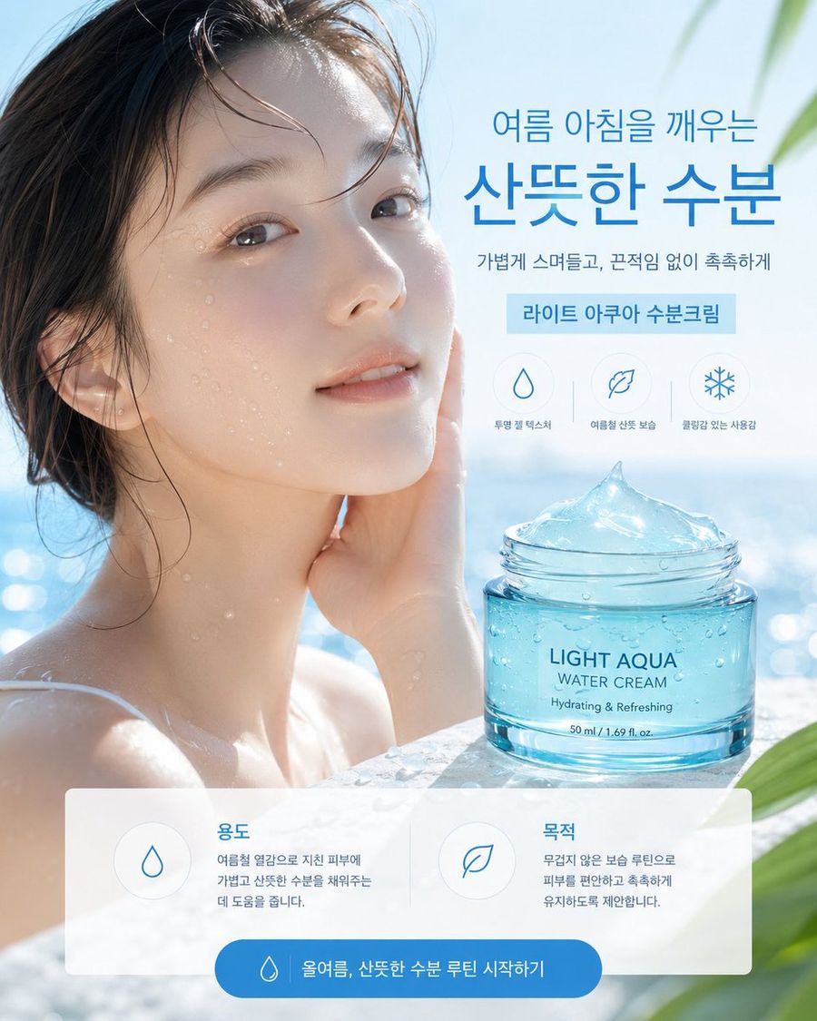 Korean Aqua Cream Ad — GPT Image 2 image prompt example