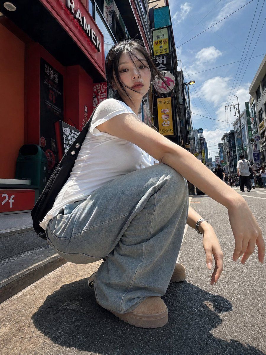Korean Girl Low Angle — GPT Image 2 image prompt example