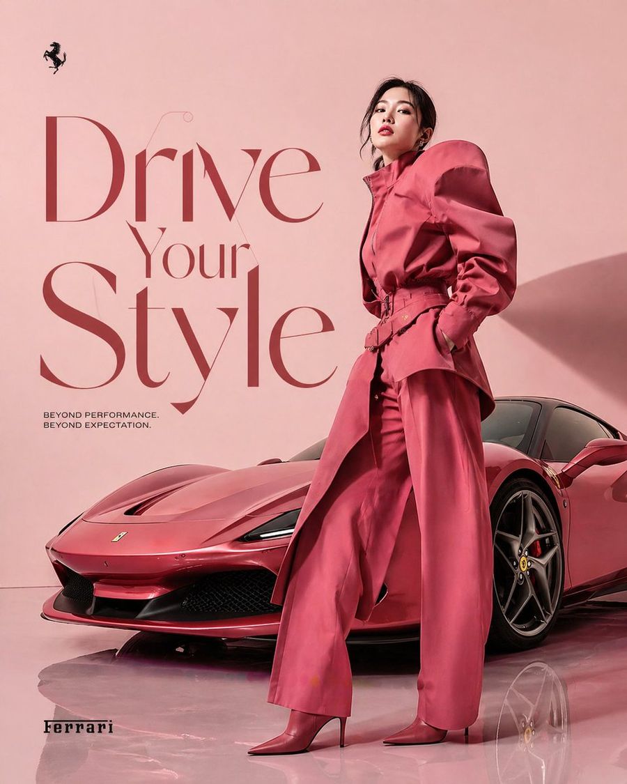 Korean Model And Luxury Car Advertisement — GPT Image 2 image prompt example