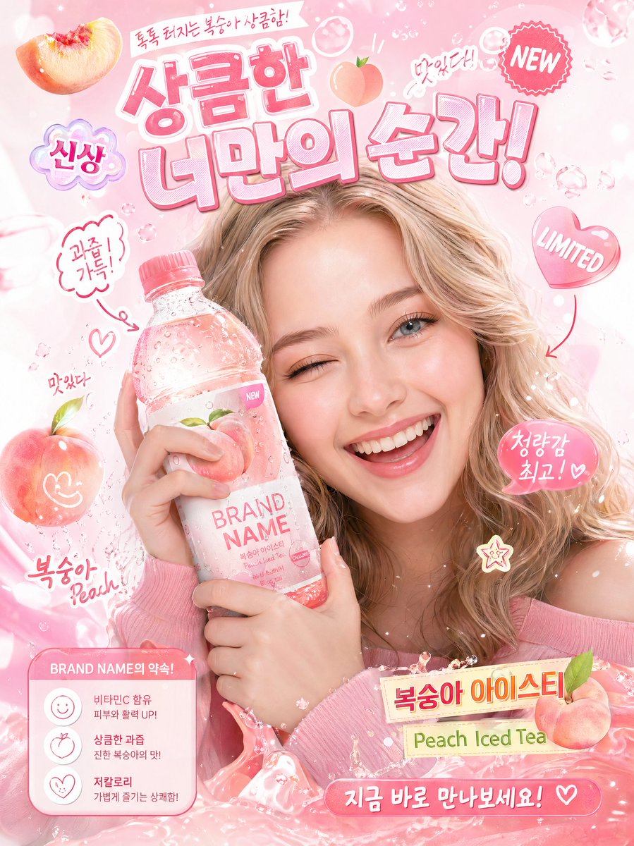 Korean Style Interactive Beverage Poster — GPT Image 2 image prompt example