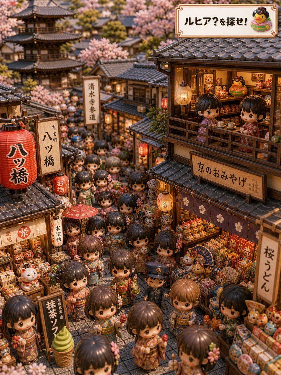 Kyoto Hidden Mascot Diorama — GPT Image 2 image prompt example