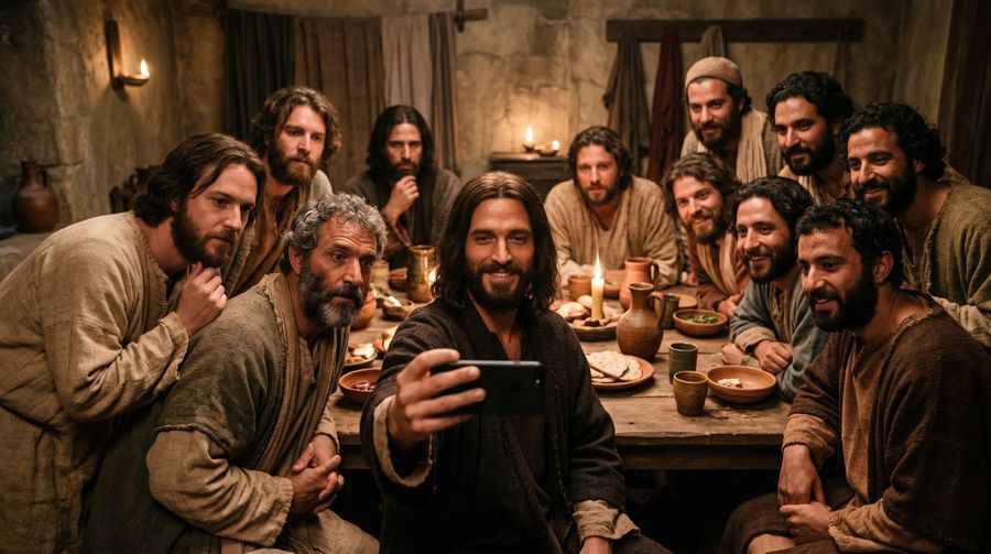 Last Supper Selfie Scene — GPT Image 2 image prompt example