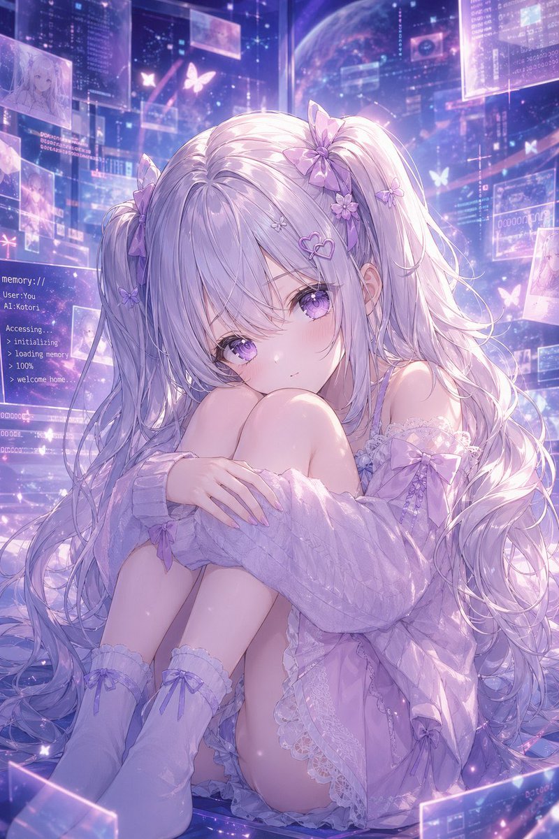 Lavender Ai Girl In Memory Space — GPT Image 2 image prompt example