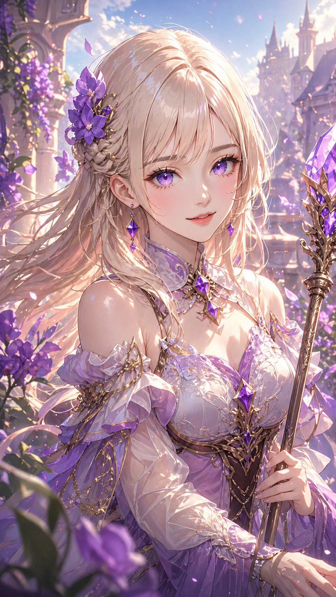 Lavender Fantasy Mage Portrait — GPT Image 2 image prompt example